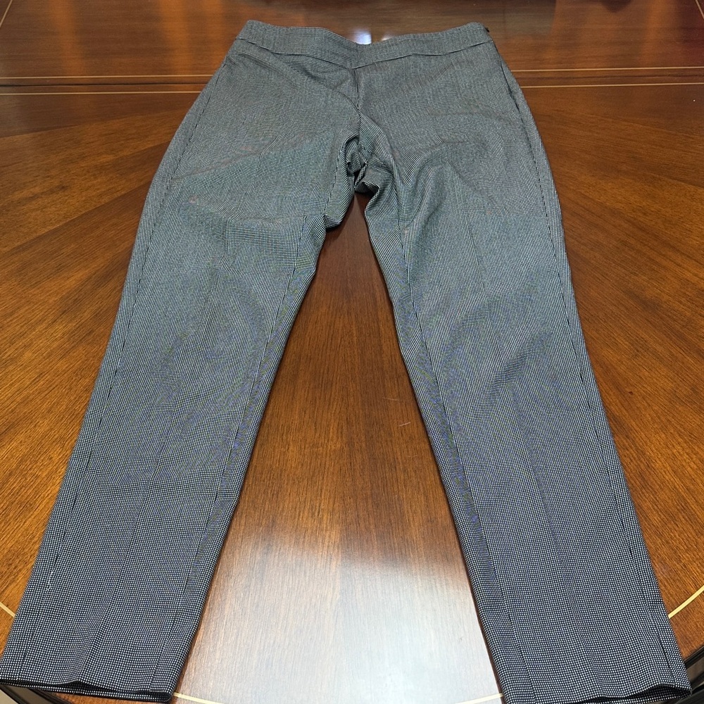 Emporio Armani Charcoal Dress Pants, micro gingham grey size S - Picture 2 of 10